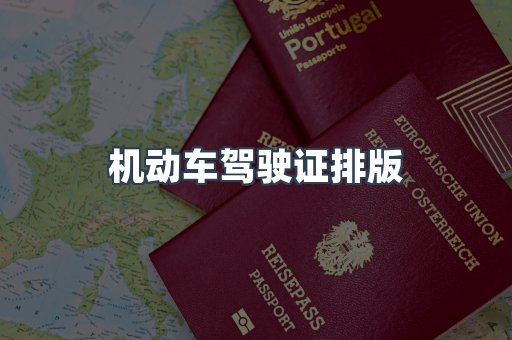 机动车驾驶证排版